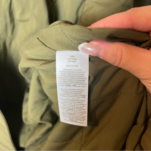 Boden Waterproof Borg Lined Parka in Basil Green ***NO LINING*** | size 10P - Picture 11 of 12